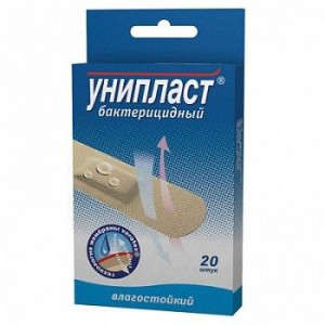 УНИПЛАСТ ЛЕЙКОПЛАСТ. БАКТЕР. ВЛАГОСТ. 1,9Х7,2СМ №20 VEROTEX УНИПЛАСТ ЛЕЙКОПЛАСТ. БАКТЕР. ВЛАГОСТ. 1,9Х7,2СМ №20 VEROTEX