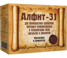 АЛФИТ-31 СБОР Д/ПРОФИЛ. НАРУШ. МОЗГ. КРОВООБР. 2Г. №30Х2 (120Г.)