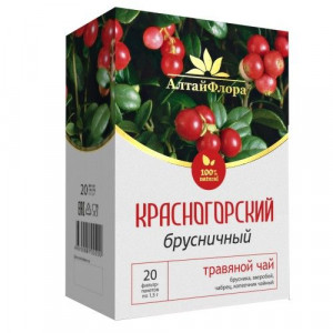 АЛТАЙФЛОРА ЧАЙН.НАПИТОК КРАСНОГОРСКИЙ БРУСНИКА 1,5Г. №20 ПАК. /АЛТАЙСКАЯ ЧАЙН.КОМП./