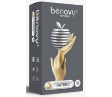 БЕНОВИ ПЕРЧАТКИ СМОТР. ЛАТ. Н/СТЕР. Н/ОПУДР. ТЕКСТ. Р.M №100 (50 ПАР) [BENOVY]