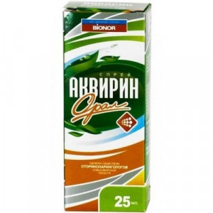 АКВИРИН ОРАЛ. 25МЛ. СПРЕЙ Д/СЛИЗ.ОБОЛОЧ. ПОЛОСТИ РТА