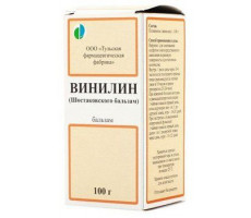 ВИНИЛИН БАЛЬЗАМ ШОСТАКОВСКОГО Д/ПРИЕМА ВНУТРЬ И НАРУЖ.ПРИМ 100Г. ФЛ. /ТУЛЬСКАЯ ФФ/