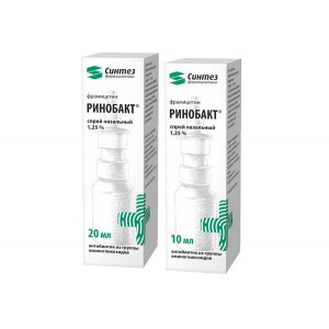 РИНОБАКТ 1,25% 10МЛ. НАЗАЛ.СПРЕЙ ФЛ. /СИНТЕЗ/ РИНОБАКТ 1,25% 10МЛ. НАЗАЛ.СПРЕЙ ФЛ. /СИНТЕЗ/