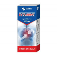 БУТАМИРАТ 1,5МГ/МЛ. 100МЛ. СИРОП ОТ КАШЛЯ ФЛ. /СИНТЕЗ/