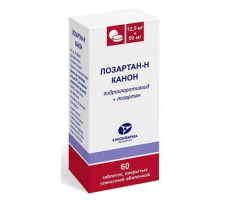 ЛОЗАРТАН-Н КАНОН 12,5МГ.+50МГ. №60 ТАБ. П/П/О БАНКА