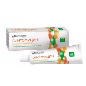 СИНТОМИЦИНА 10% 25Г. ЛИНИМЕНТ ТУБА /УСОЛЬЕ-СИБИРСКИЙ/
