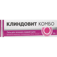 КЛИНДОВИТ КОМБО 50МГ+10МГ/Г. 15Г. ГЕЛЬ Д/НАРУЖ.ПРИМ. /АКРИХИН/