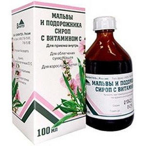 СИРОП МАЛЬВЫ И ПОДОРОЖНИКА С ВИТ.С 100МЛ. ФЛ. /ВИФИТЕХ/
