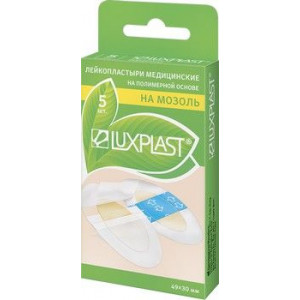 ЛЮКСПЛАСТ ЛЕЙКОПЛАСТ. МОЗОЛЬНЫЙ 30Х49ММ №5 [LUXPLAST]