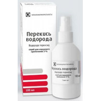 ПЕРЕКИСЬ ВОДОРОДА 3% 100МЛ. №1 СПРЕЙ Д/НАРУЖ.ПРИМ. ФЛ. /ТАТХИМФАРМ/